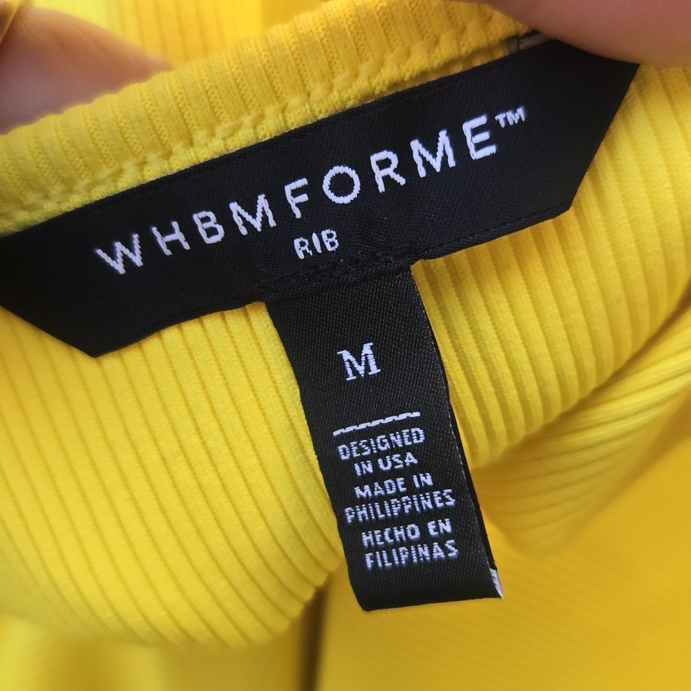WHBM Forme Ribbed Yellow Tank - Picture 7 of 9